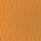 Warm orange leather texture with a matte finish, displaying an interconnected polygonal pattern and subtle cracking throughout the surface.